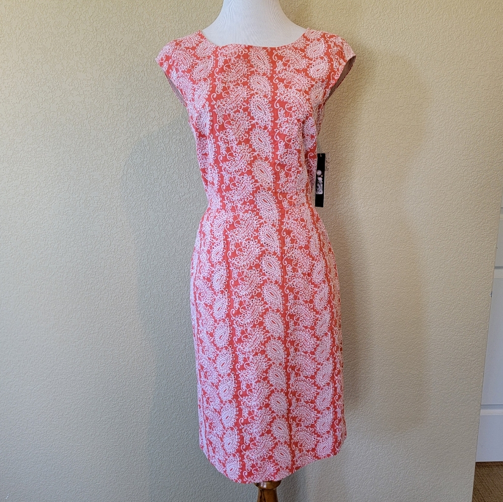 NWT Alex Marie Eyelet Openwork Paisley Dress, Size 4